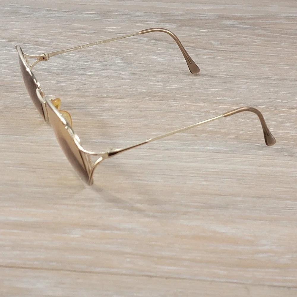 Emporium LE-110 #2 140 Liberty Vintage Gold Aviator Eyeglasses France 140mm VTG
